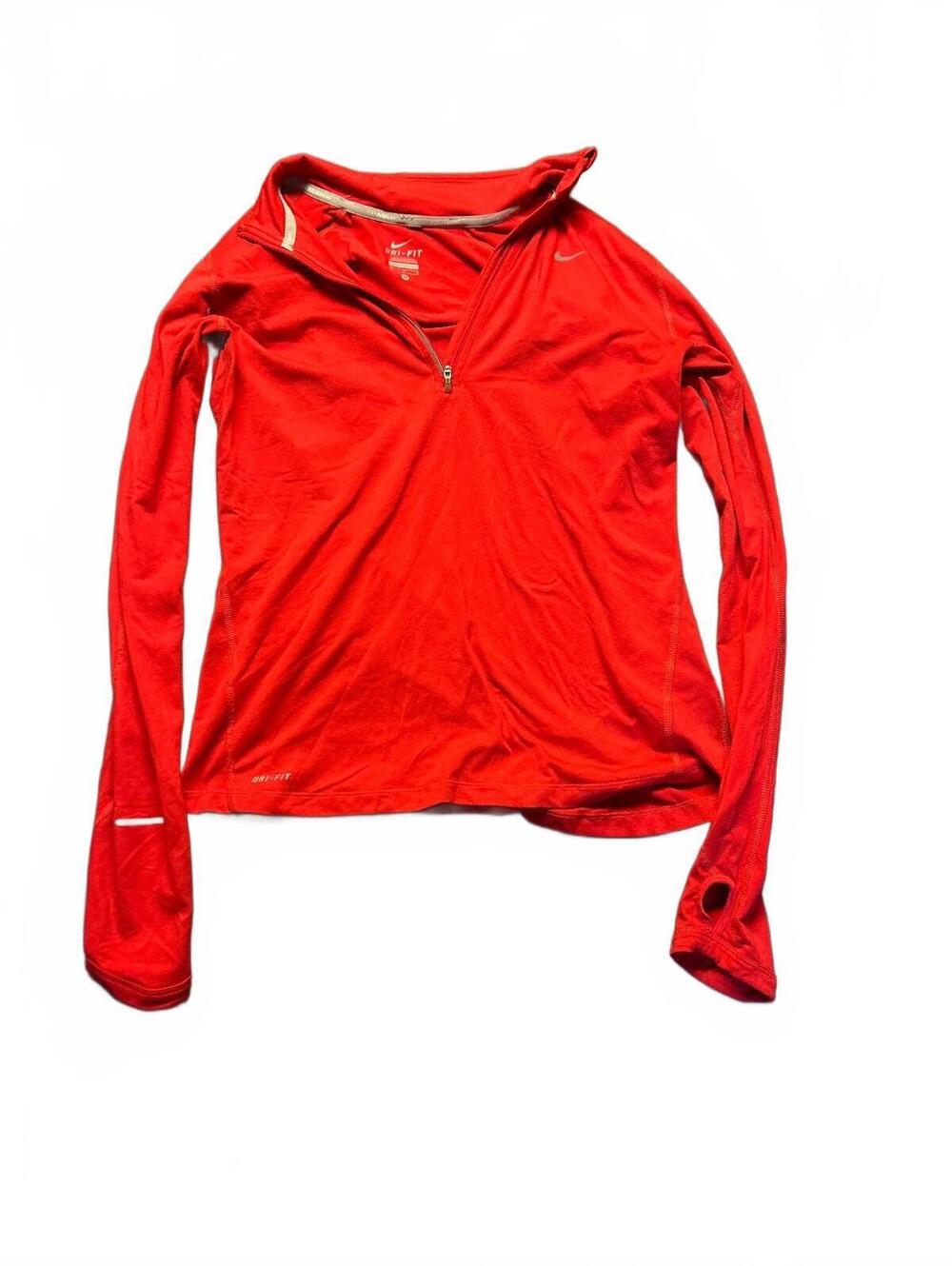 Nike Dri-Fit Red Long Sleeve Running Top Medium